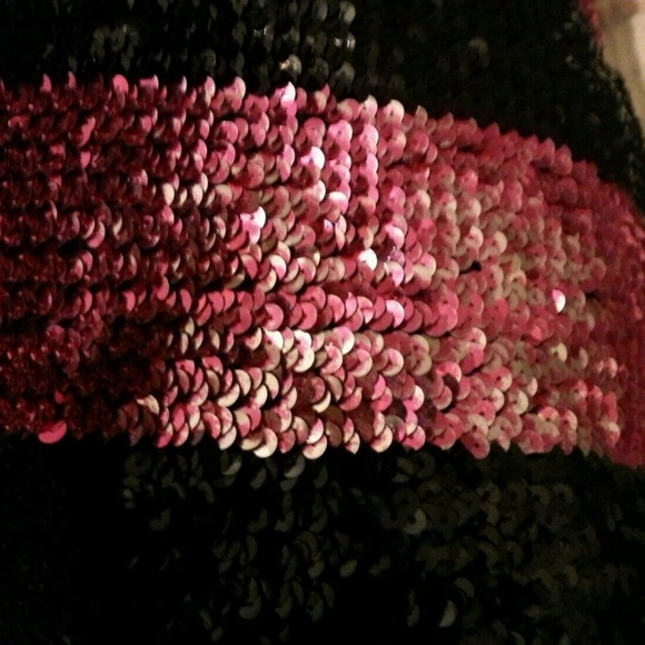 XXI mini skirt black Purple magenta stripe metallc - Picture 5 of 8